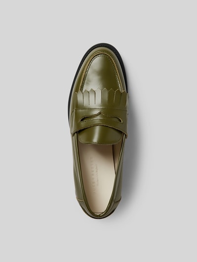 Duke & Dexter Penny-Loafer aus echtem Leder Oliv 5