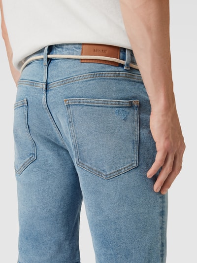 REVIEW Korte jeans in used-look Lichtblauw - 3