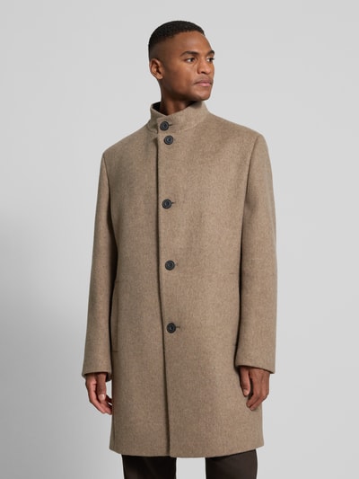 HUGO Regular Fit Mantel aus Woll-Mix Modell 'MINTRAX' Beige 4
