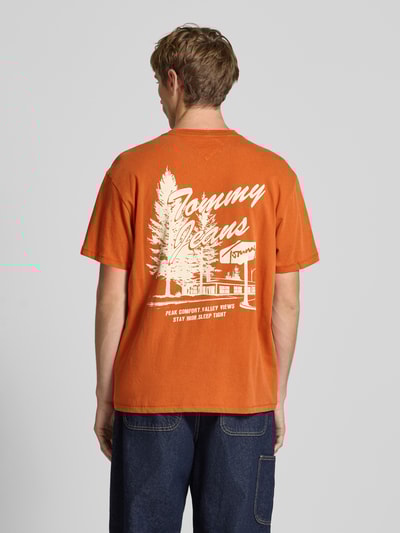 Tommy Jeans Relaxed Fit T-Shirt aus reiner Baumwolle Orange 5