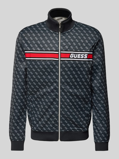 Guess Activewear Sweatjacke mit Label-Stitching Modell 'KORBIN' Black 2