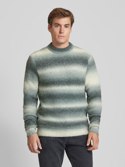 Casual Friday Strickpullover mit Stehkragen Modell 'Karl' Mittelgrau 4