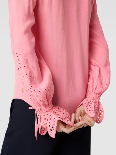 FABIENNE CHAPOT Blouse met viscose en broderie anglaise, model 'Clarissa' Felroze - 3