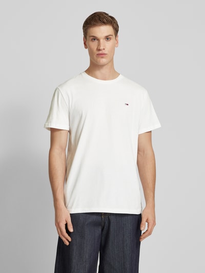 Tommy Jeans Slim fit T-shirt met labelprint in een set van 2 stuks Offwhite - 4