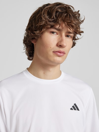 adidas Training T-Shirt mit Label-Print Weiss 3