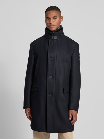 JOOP! Collection Kurzmantel aus Woll-Mix Modell 'Mikos' Dunkelblau 4