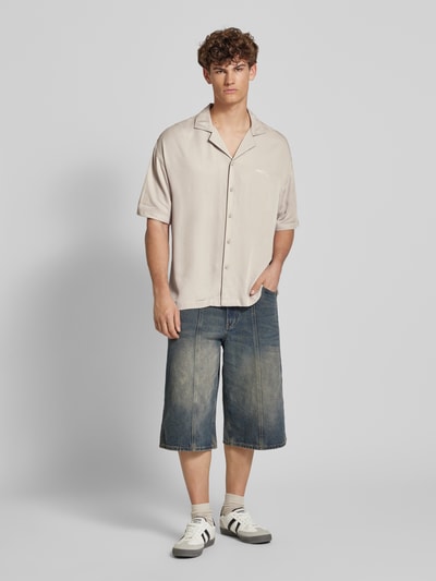 Pegador Freizeithemd mit Label-Stitching Taupe 1