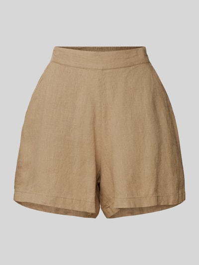 Mazine Leinenshorts in unifarbenem Design Modell 'Pinki' Sand 2