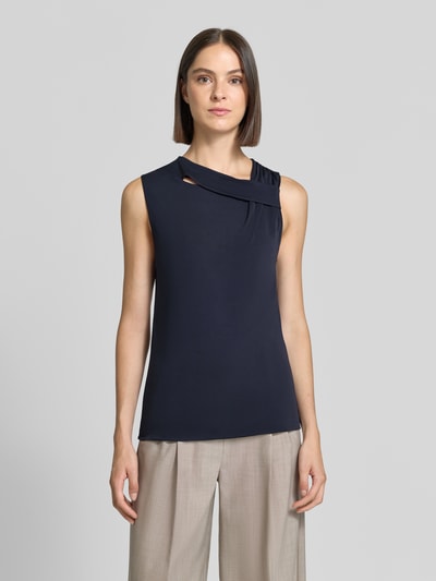 BOSS Slim fit top van pure viscose model 'Epuete ' Marineblauw - 4