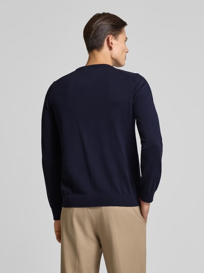Lacoste Regular Fit Strickpullover aus Baumwoll-Mix  Marine 5