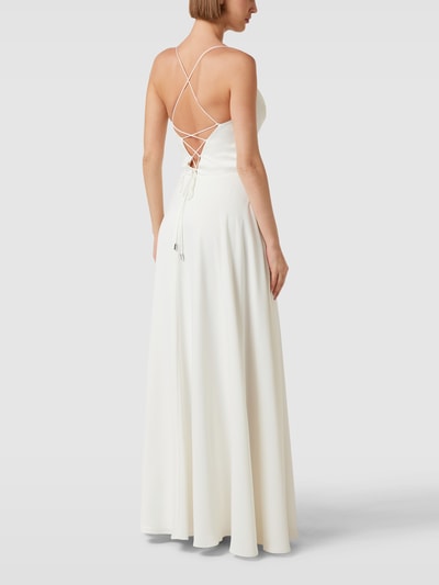 VM by Vera Mont Abendkleid mit Wasserfall-Ausschnitt Offwhite 5