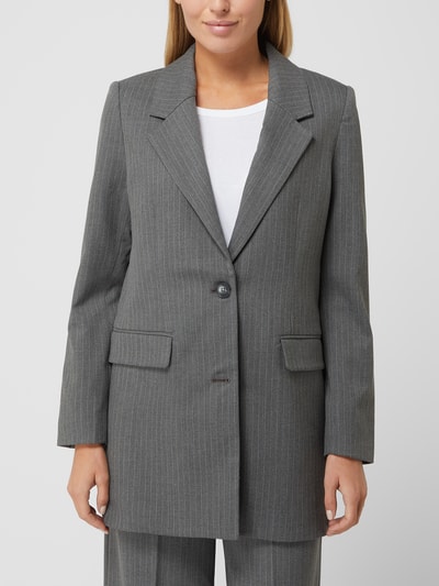 Selected Femme Blazer met viscose, model 'Fanni' Middengrijs - 4