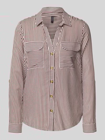 Vero Moda Regular fit overhemdblouse van pure viscose, model 'BUMPY' Bordeaux - 2