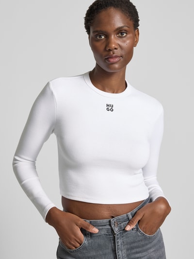 HUGO Regular fit shirt met lange mouwen van katoenmix, model 'DAFILOMENA' Offwhite - 3