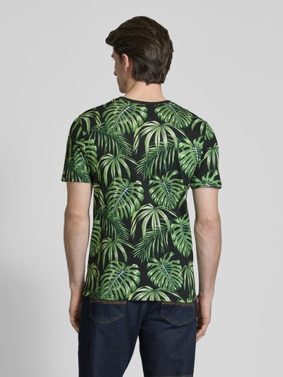 MCNEAL T-Shirt im Allover-Look mit Rundhalsausschnitt Khaki 5