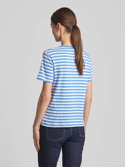 Gant T-Shirt mit Label-Stitching Hellblau 5