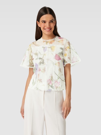 Ted Baker Blouseshirt met kant, model 'ARELLN' Offwhite - 4