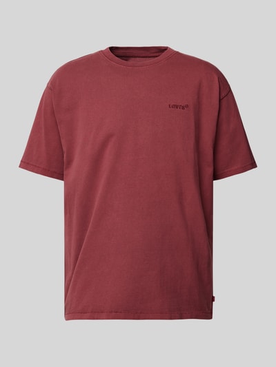 Levi's® T-shirt met logostitching, model 'ORIGINAL' Bordeaux - 2