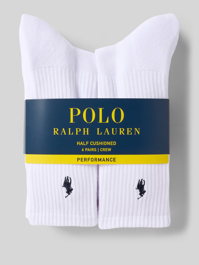 Polo Ralph Lauren Underwear Skarpety z wyhaftowanym logo w zestawie 6 szt. Biały 3
