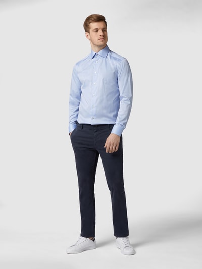 Eton Slim fit zakelijk overhemd van twill Bleu - 1