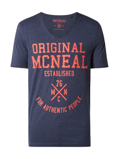 MCNEAL T-Shirt mit Logo-Print Metallic Blue Melange 2