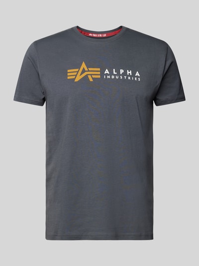 Alpha Industries T-shirt z nadrukiem z logo Antracytowy 2