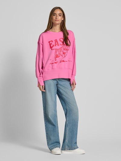 miss goodlife Sweatshirt mit Motiv-Print und Rundhalsausschnitt Hellrosa 1