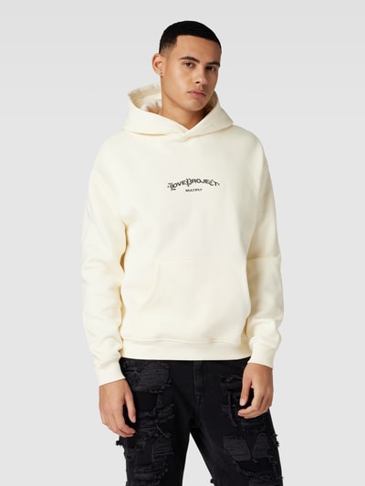 Multiply Apparel Oversized Hoodie mit Statement-Print Offwhite 4