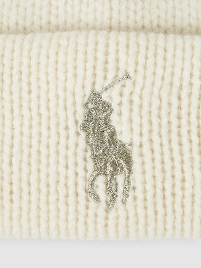 Polo Ralph Lauren Czapka beanie z wełny Écru 2