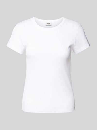 Drykorn Slim Fit T-Shirt mit Rundhalsausschnitt Modell 'KOALE' Weiss 2