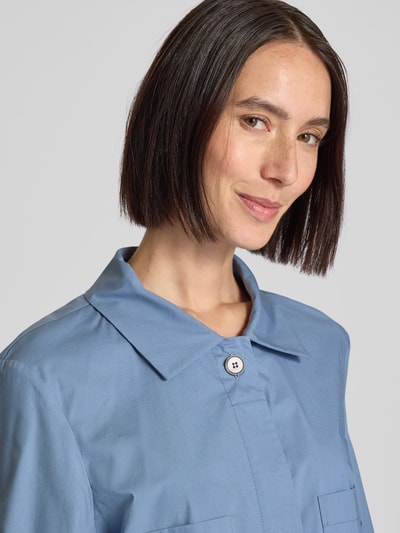 MORE Bluzka krótka z wpuszczanymi kieszeniami Jeansowy niebieski 3