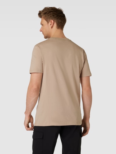 HUGO T-Shirt mit Motiv-Print und Logo-Print sowie Regular Fit Beige 5