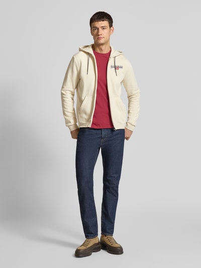 Napapijri Bluza rozpinana z kapturem i kieszenią kangurką model ‘AYLMER’ Złamany biały 1