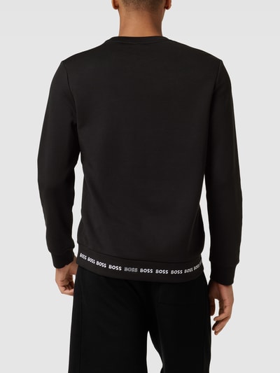 BOSS Green Sweatshirt mit Label-Stitching Modell 'Salbeos' Black 5