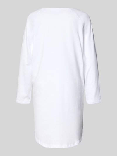 LOUIS & LOUISA Relaxed fit nachthemd met motiefprint 'Mit viel Liebe' Wit - 3