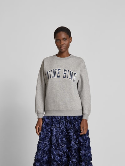 Anine Bing Oversized Sweatshirt mit Logo-Print Mittelgrau Melange 4