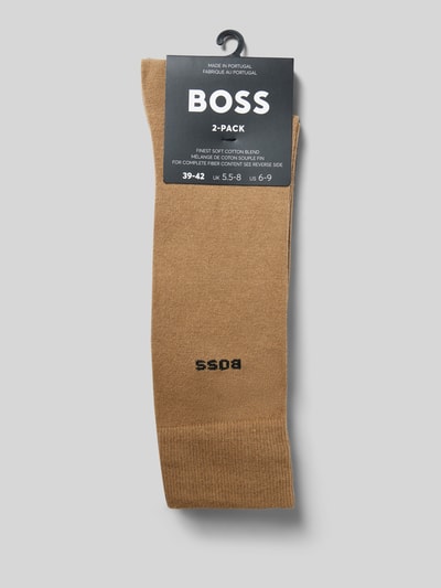 BOSS Socken mit Label-Print im 2er-Pack Beige 3