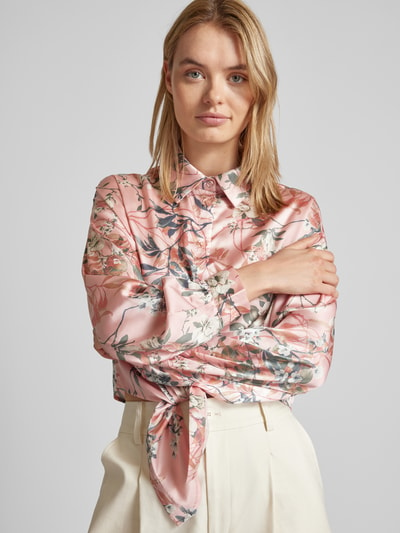 Guess Blouse met knoopdetail, model 'BOWED JUN' Roze - 3