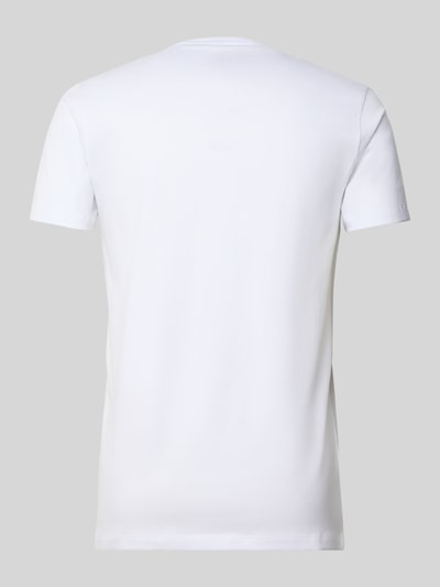 Falke Slim Fit T-Shirt mit Rundhalsausschnitt Modell 'Daily Comfort' Weiss 3