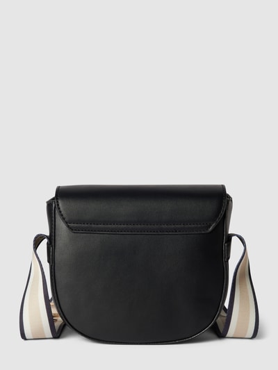 VALENTINO BAGS Zadeltas met labeldetail in metallic, model 'COUS' Zwart - 3