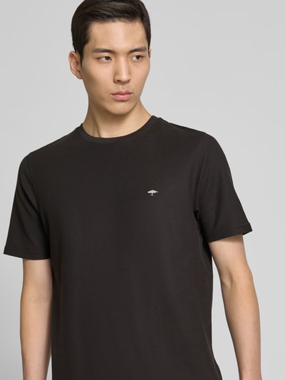 Fynch-Hatton T-shirt met logostitching Zwart - 3