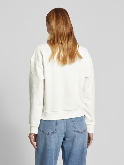 Tom Tailor Denim Regular fit sweatshirt met viscose Offwhite - 5