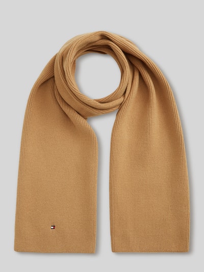Tommy Hilfiger Schal aus Baumwoll-Mix mit Woll-Anteil Beige 1