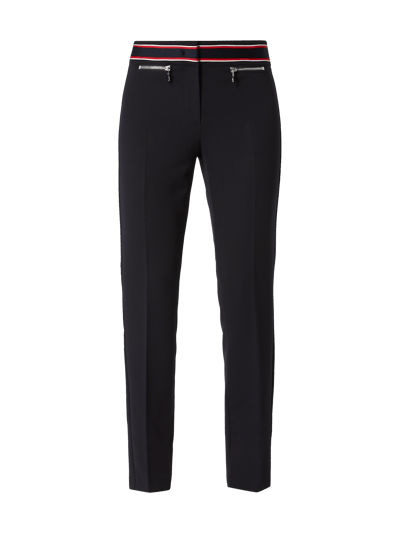 Taifun Slim Fit Stoffhose mit Kontrastborte  Marine 2