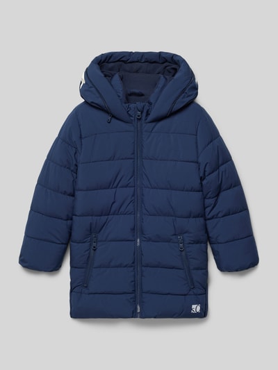 s.Oliver RED LABEL Gewatteerd regular fit jack met capuchon Marineblauw - 1