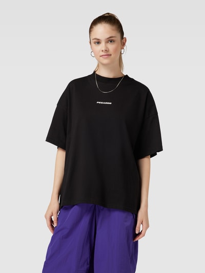 Pegador Oversized T-Shirt mit Label-Print Modell 'Culla' Black 4