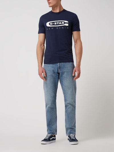 G-Star Raw T-shirt z logo Ciemnoniebieski 1