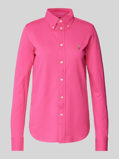 Polo Ralph Lauren Overhemdblouse met button-downkraag Felroze - 2