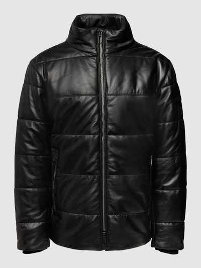 JOOP! Collection Lederjacke mit Reißverschlusstaschen Modell 'Hawkey' Black 2