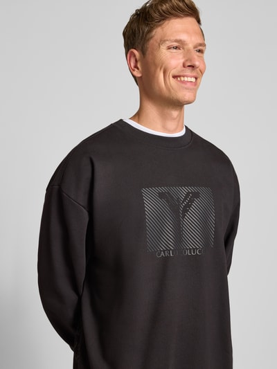 CARLO COLUCCI Sweatshirt mit Rundhalsausschnitt Black 3